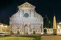 Basilica of Santa Maria Novella in Florence at night, Italy Royalty Free Stock Photo